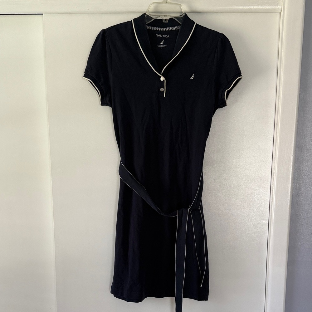 Nautica Women's Navy Dress with White Trim